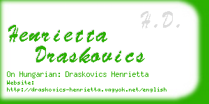 henrietta draskovics business card